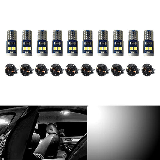 White Light 10Pcs T10 3030-6SMD LED Lights License Plate High Lights Bulb