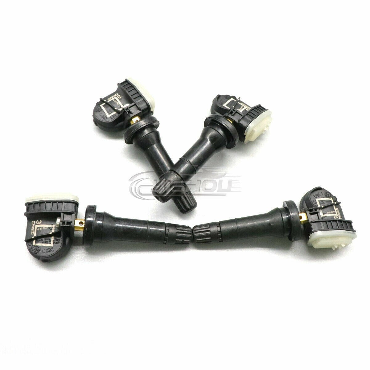 4-pack of new 13598772 Tire Pressure Monitoring System (TPMS) sensors suitable for Chevrolet , for GMC , and for Buick .