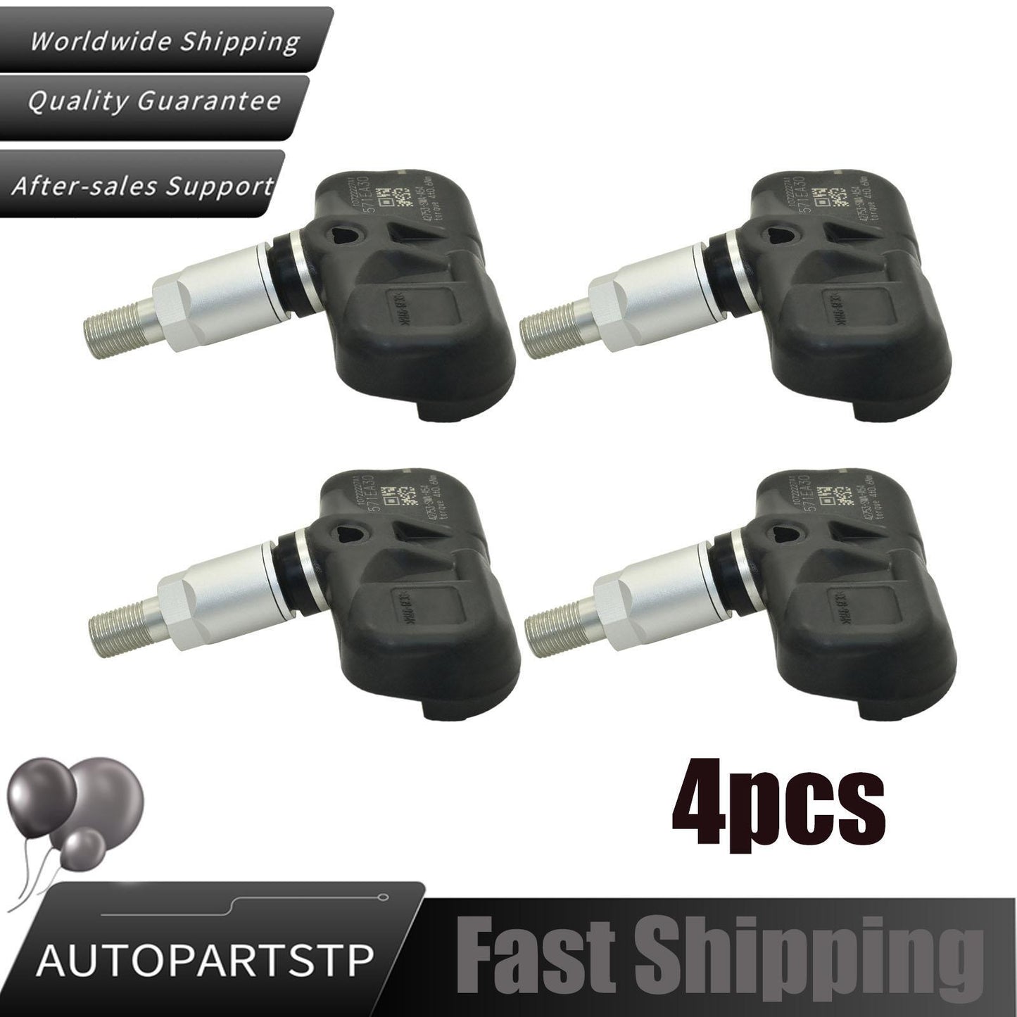4x Tire Pressure Sensor 42753-SWA-A53 315Mhz for Honda Accord CR-V Fit S2000