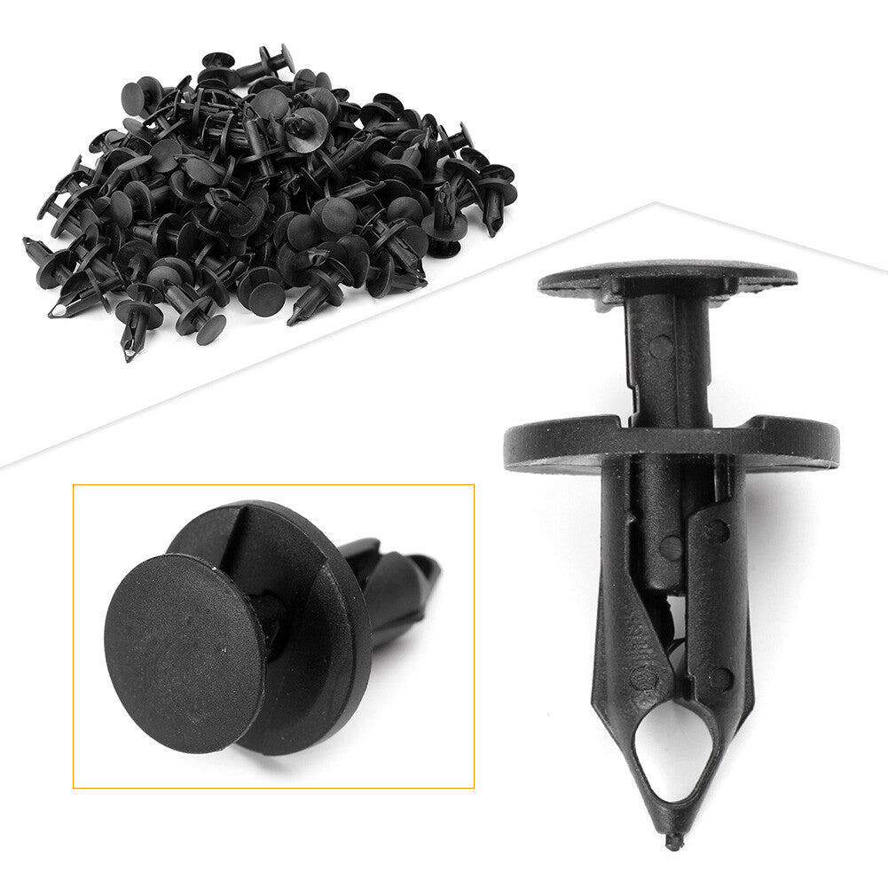 100X Car Body Bumper Fender Retainer Push Pin Clip Rivet Fasteners Kit Plastic