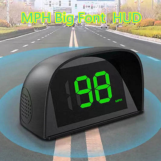 Car Big Font HUD Head Up Display MPH Gauges Universal Speedometer Plug And Play