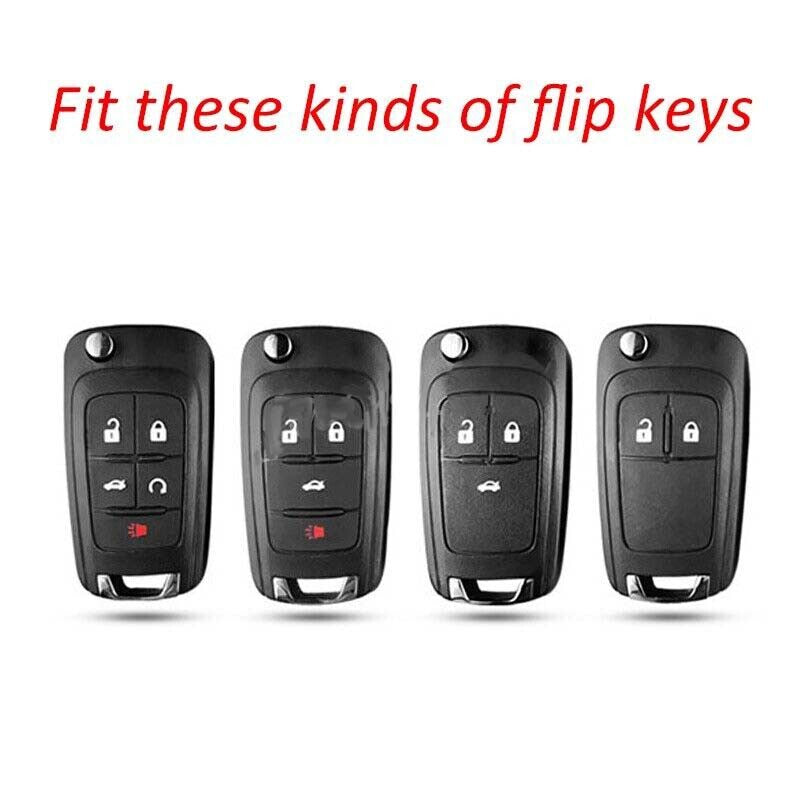 Carbon Fiber Metal Key Fob Cover Ring for Chevy for Cruze Impala Equinox Trax for Buick