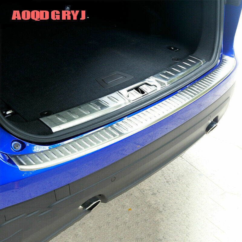 Silver Rear Bumper Trunk Sill Plate Guard Cover Trim for Jaguar F-PACE 2018-2020