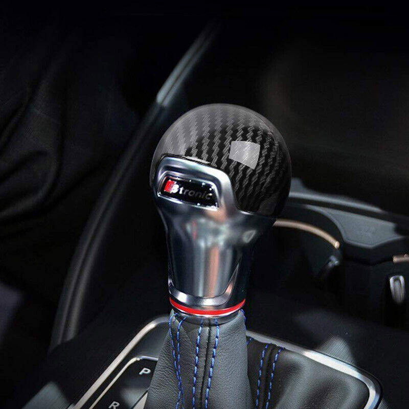 ABS Carbon Fiber Inner Gear Shift Knob Molding Trim Cover for Audi S3 A3 2014-18