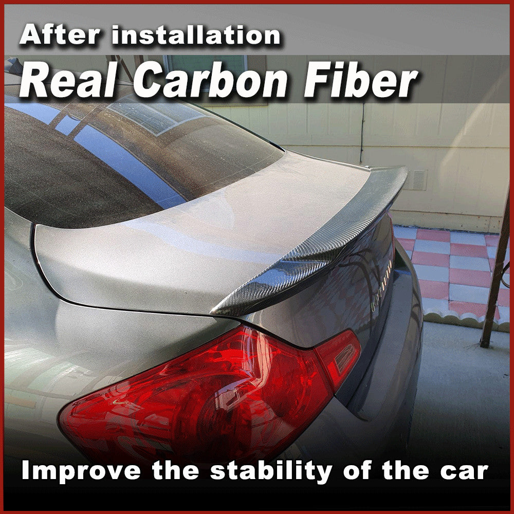 Fit for Infiniti Sedan G25 G37 2009-2013 REAL Carbon Rear Trunk Spoiler Wing Lip
