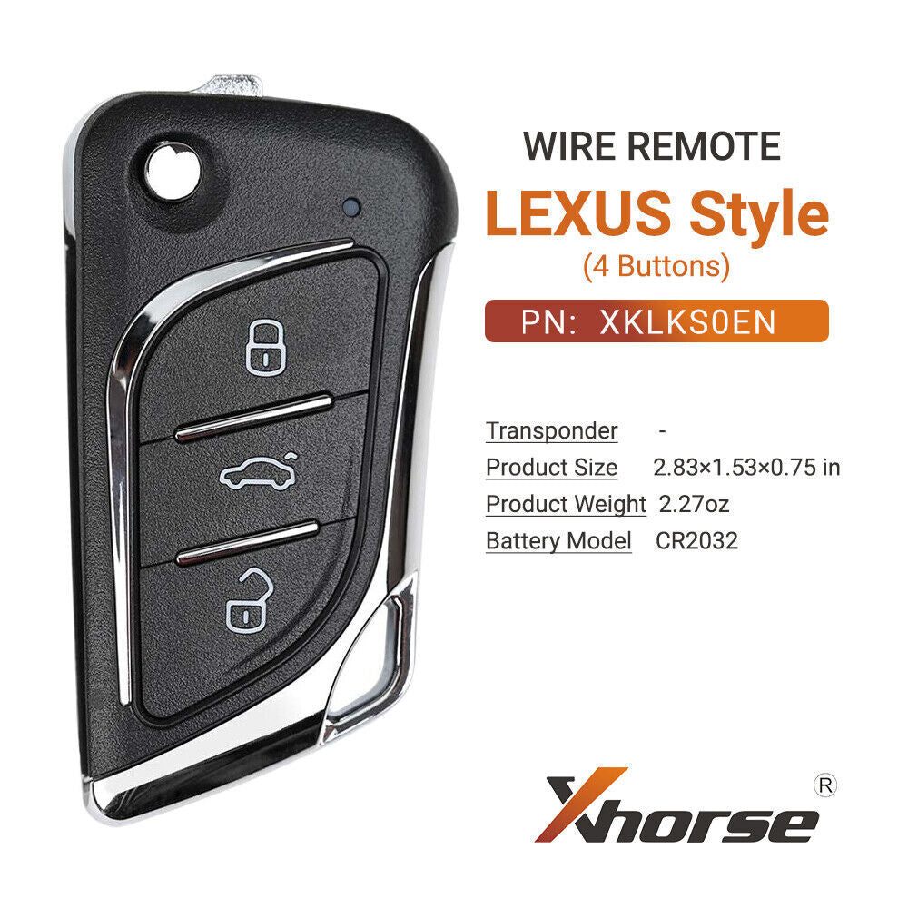 XKLKS0EN Wire Remote Key for Lexus Style 3 Buttons For VVDI Key Tools