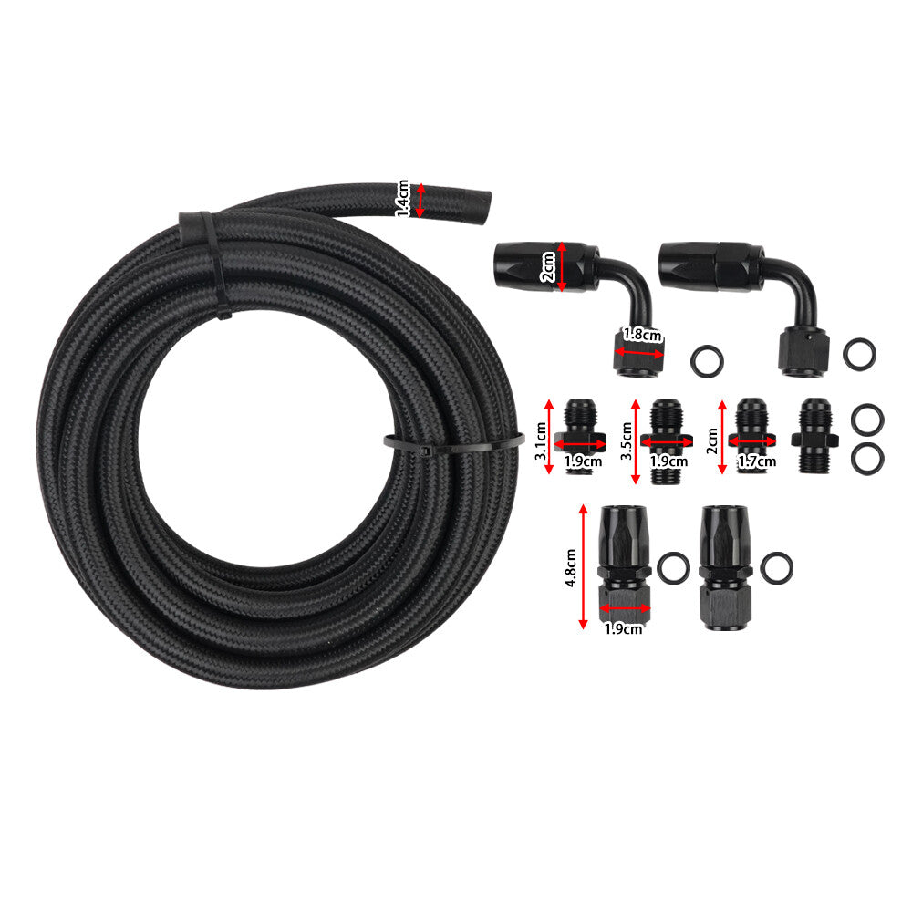 Automatic transmission cooler line kit for 4L60E  4L65E AN6 nylon braided hose