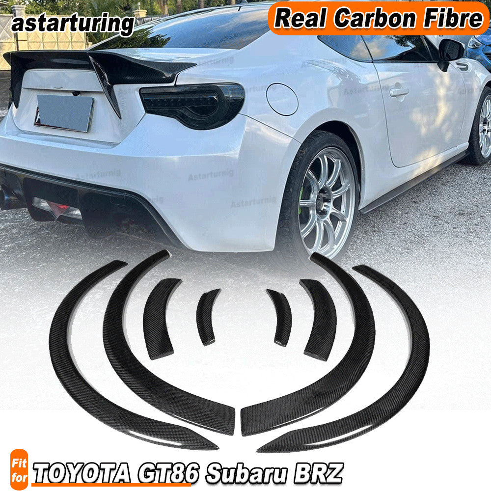 8pcs REAL CARBON Fender Flares Wheel Arch Trims Kit for TOYOTA GT86 for Subaru BRZ