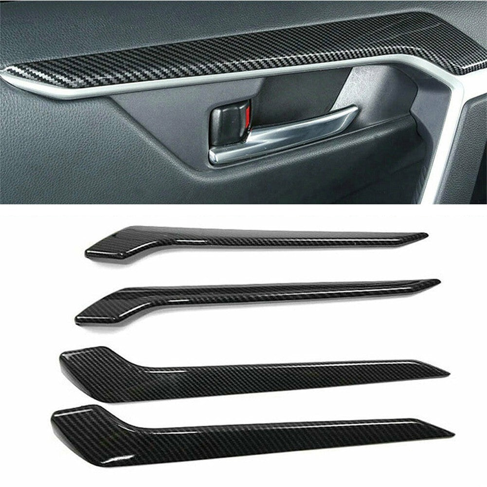 Carbon Fiber Interior Door Trims Moulding Accessories for Toyota For RAV4 19-21
