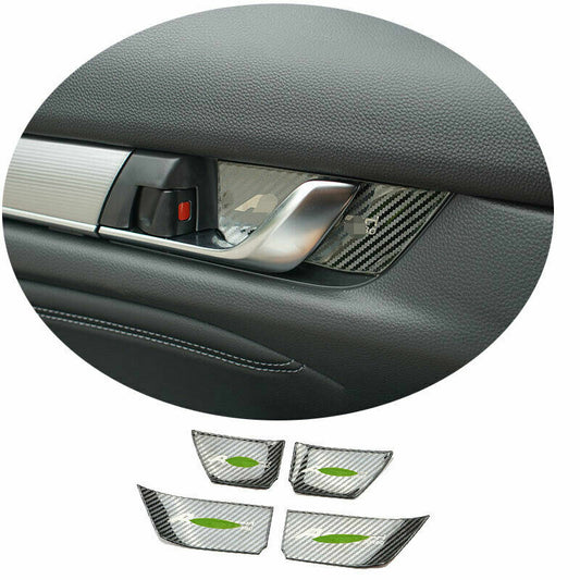 Interior Door Bowl Cover Trim Carbon Fiber Steel for Honda Accord 10th 2018-2020