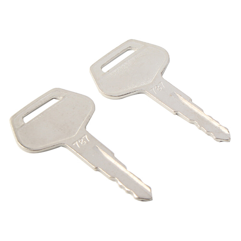 2pcs Ignition Keys 787 TR261434 For Komatsu Excavator Dozer Loader Metal