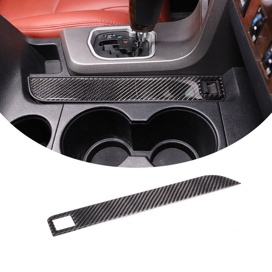 2007-13 Soft Carbon Fiber Indoor Center Strip Sticker Console Trim For Tundra