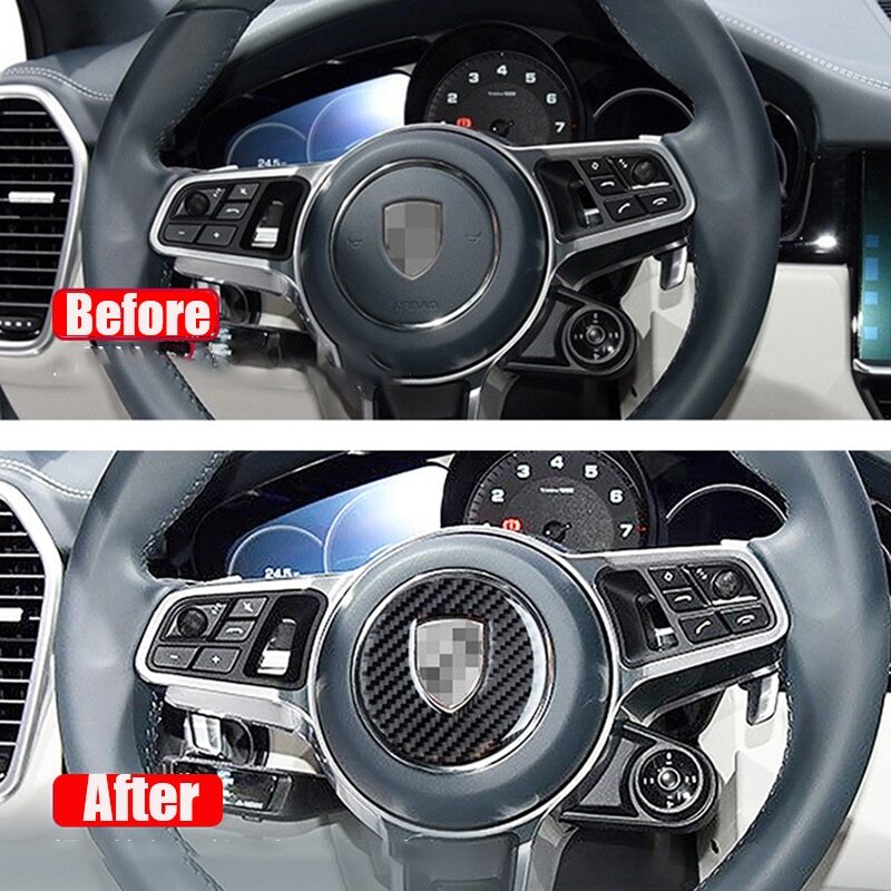 Car steering wheel cover decorative stickers for Porsche for Cayenne 2018 2019 2020