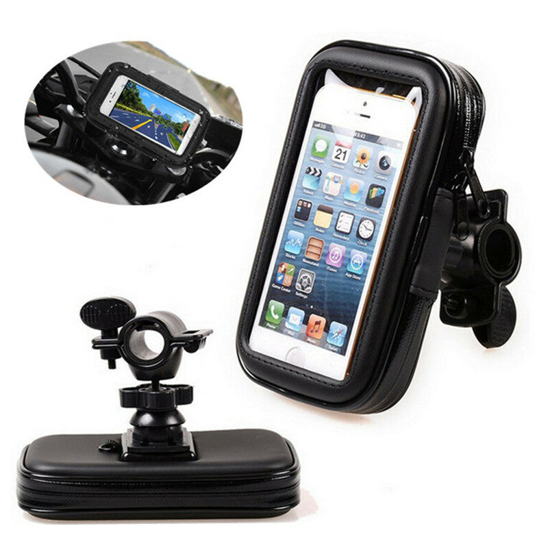 5.5in Waterproof Motorcycle Phone Case Mount Holder GPS Devices CellPhone Bag