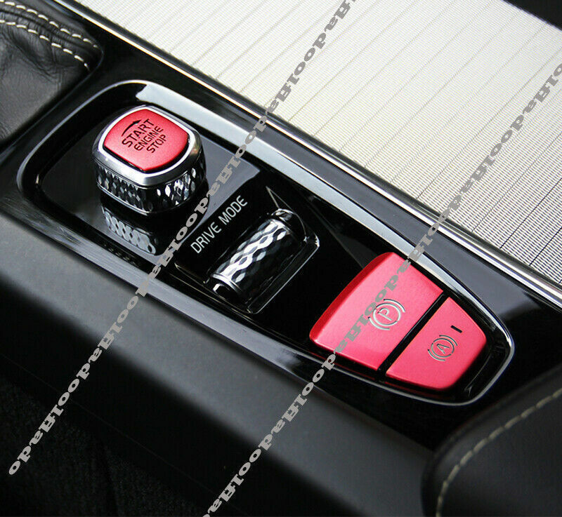 2019-2022 for Volvo S60 Red Aluminum Electronic Handbrake Button Panel Trim 3X