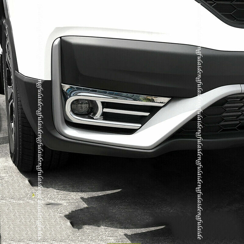 2pcs Front Fog Light Lamp Frame Moulding Cover Trim for Honda CRV CR-V 2020-2022
