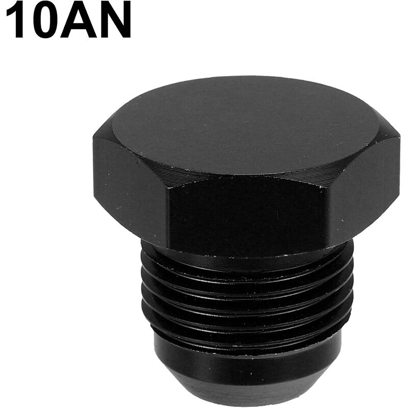 10AN Male Flare Bolt Blanking Plug End Cap Lock Nut Fitting Adapter Hex Black
