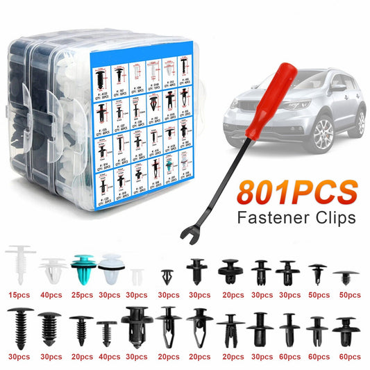 Automotive retaining clips, automatic fasteners, push-button decorative clips, rivet pins, bumper 801P box set