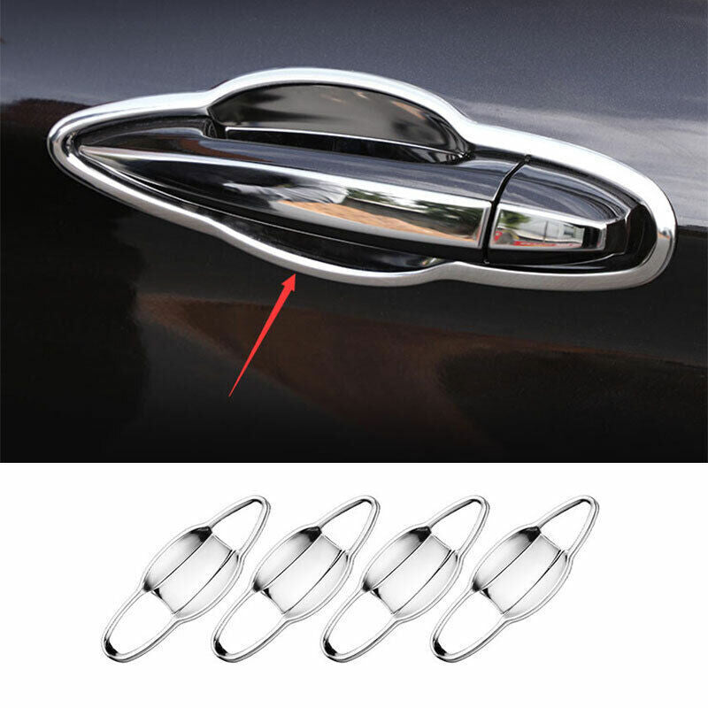 for BMW X1 F48 2016-2022 Silver Steel Exterior Door Bowl Molding Cover Trims 8P