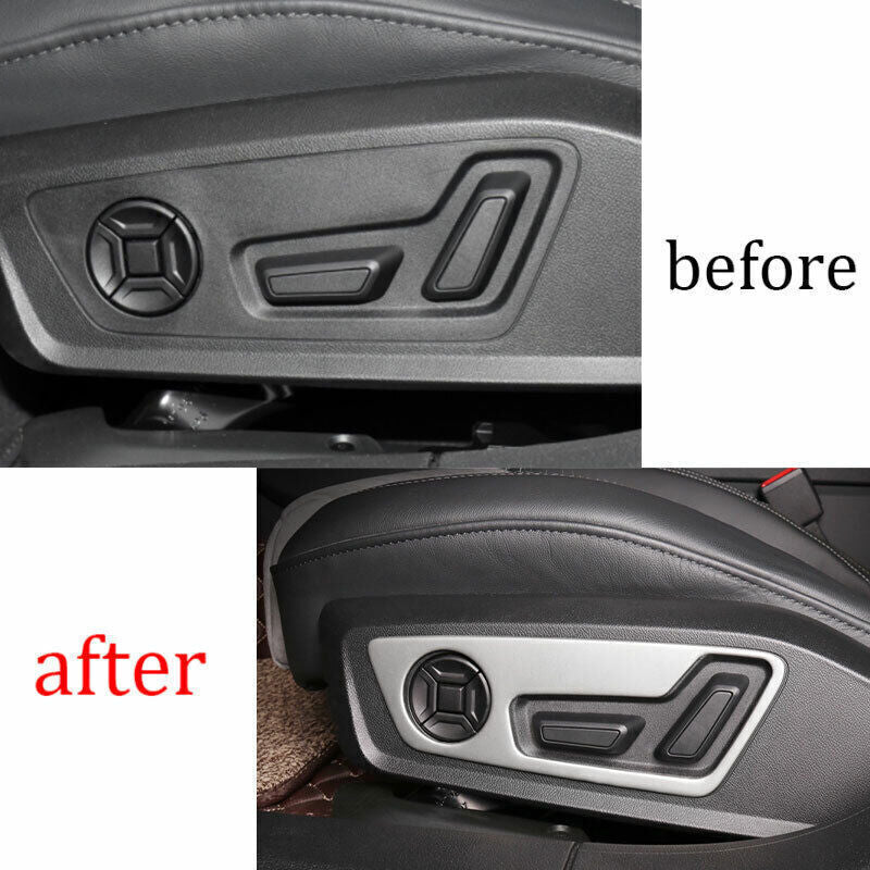 Fit for Audi A6 A7 2019-24 Silver Steel Inner for Seat Adjustment Handle Panel Trim