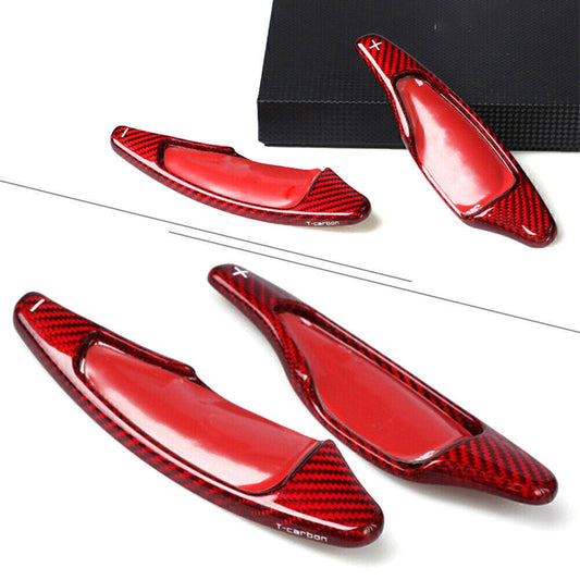 Red Carbon Car Steering Wheel Shift Paddle Extension for Chevrolet for Corvette C7