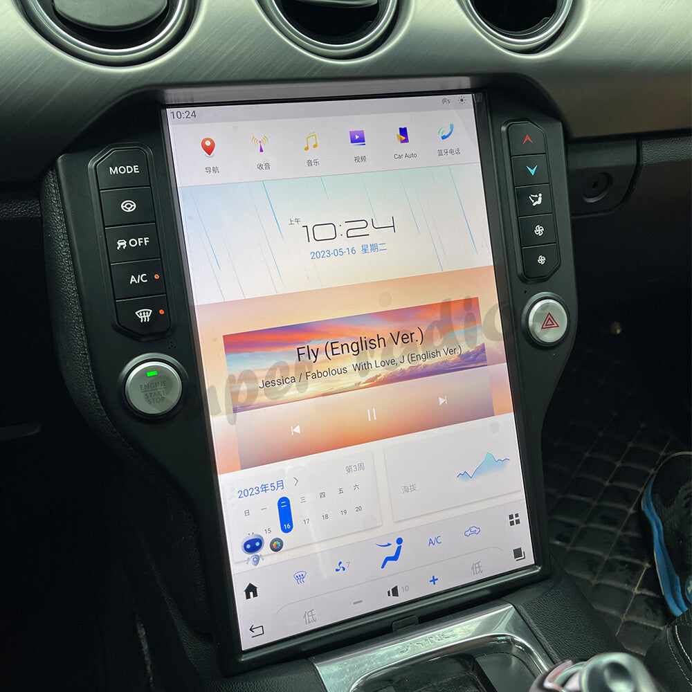 Android11 for Tesla Style for Smart Radio GPS Vertical Screen for Ford for Mustang 2015-2022