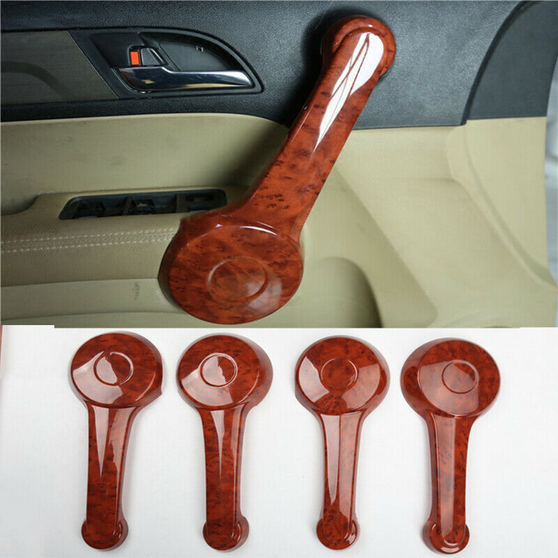for Honda CR-V 2007-2011 Peach Wood ABS Inner Door Armrest Moulding Trim Covers
