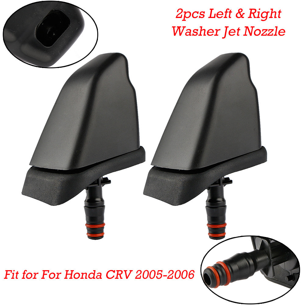 Left + Right Headlight Washer Sprayer for Honda CRV 05-06 76885-SCA-S11