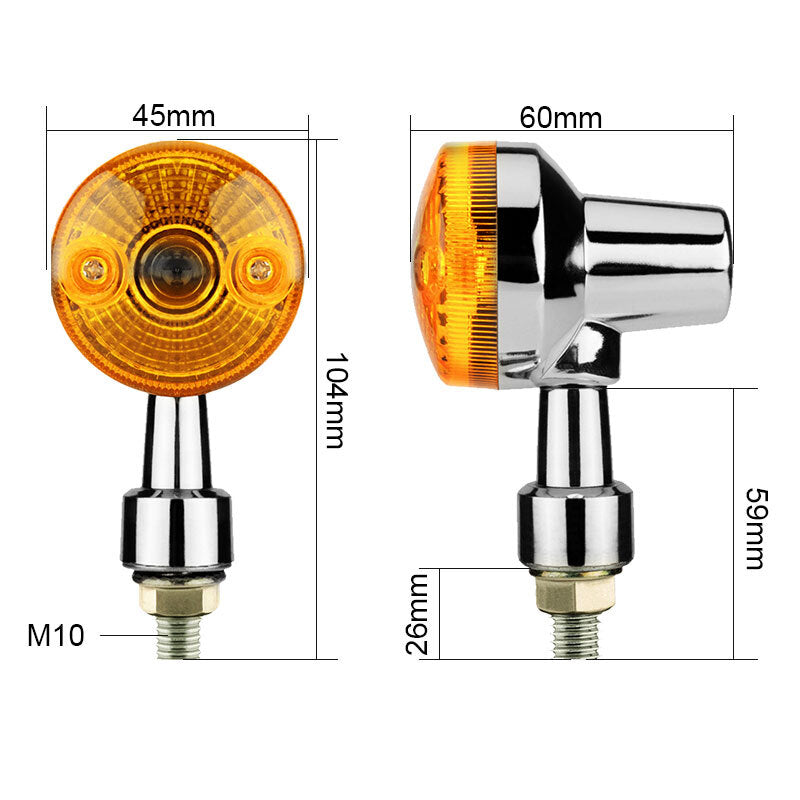 4pcs Universal Front Rear Turn Signal Blinker Indicator Light For Motorcycle