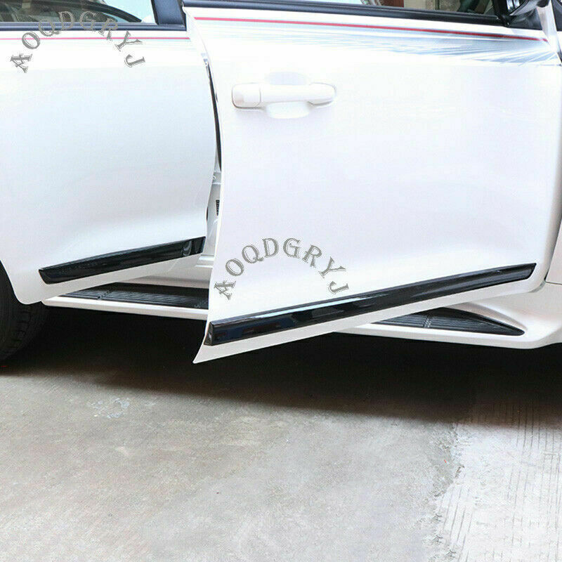 Glossy Black Body Side Door Overlay Guard Cover Trim for Land Cruiser 2008-2021