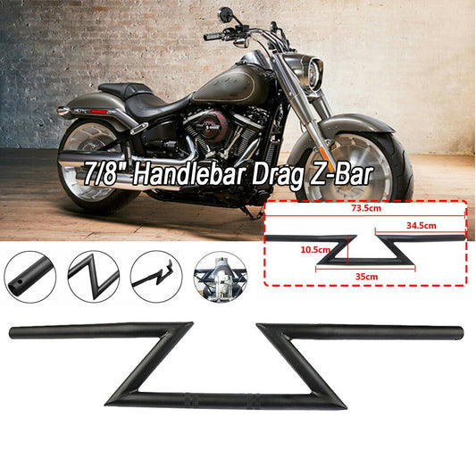 7/8 inch Motorcycle Mop Z-Bar Handlebar for Suzuki for Honda CG Chopper Raft Black