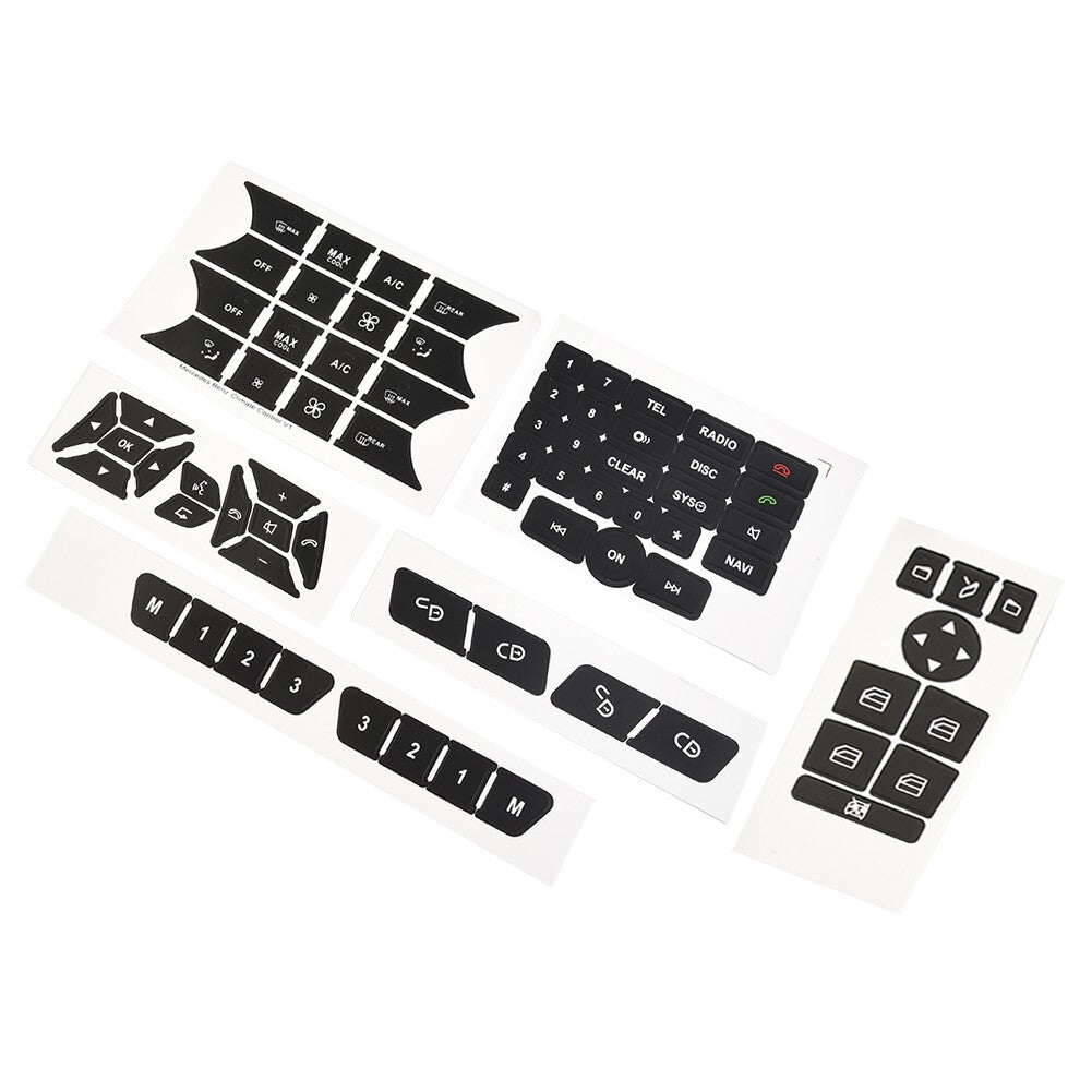 for Mercedes 2007-14/ Repair Button Door Steering A/C Windo/ W Radio Stickers