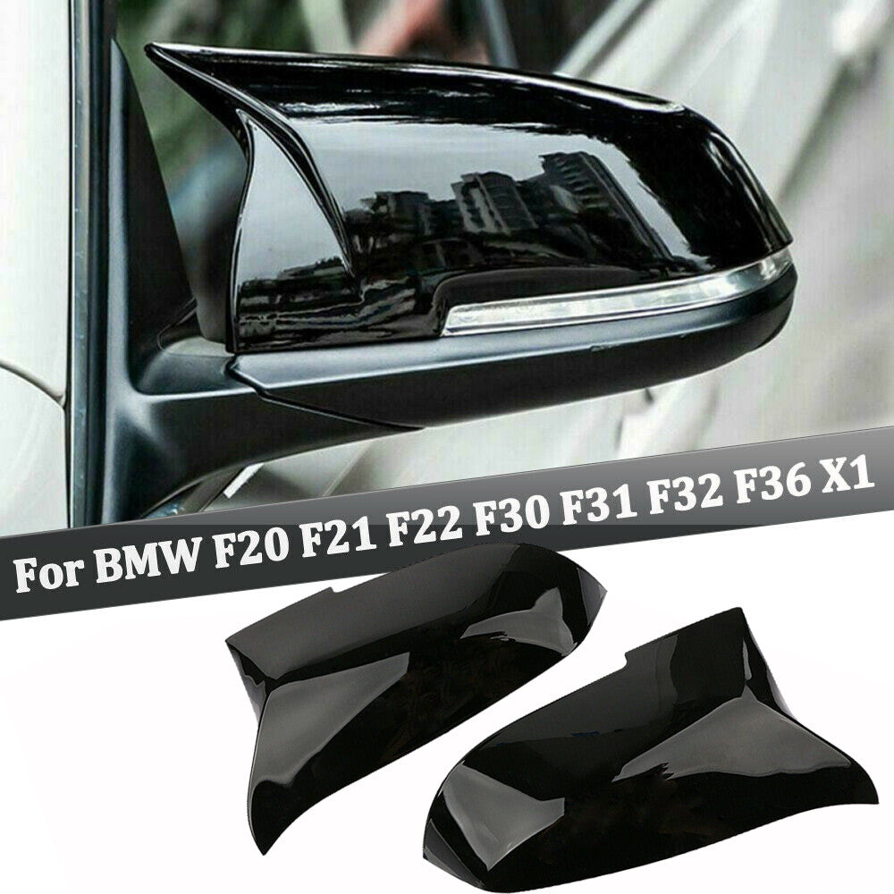 Glossy black side mirror caps for BMW F20 F21 F22 F30 F32 F36 F87