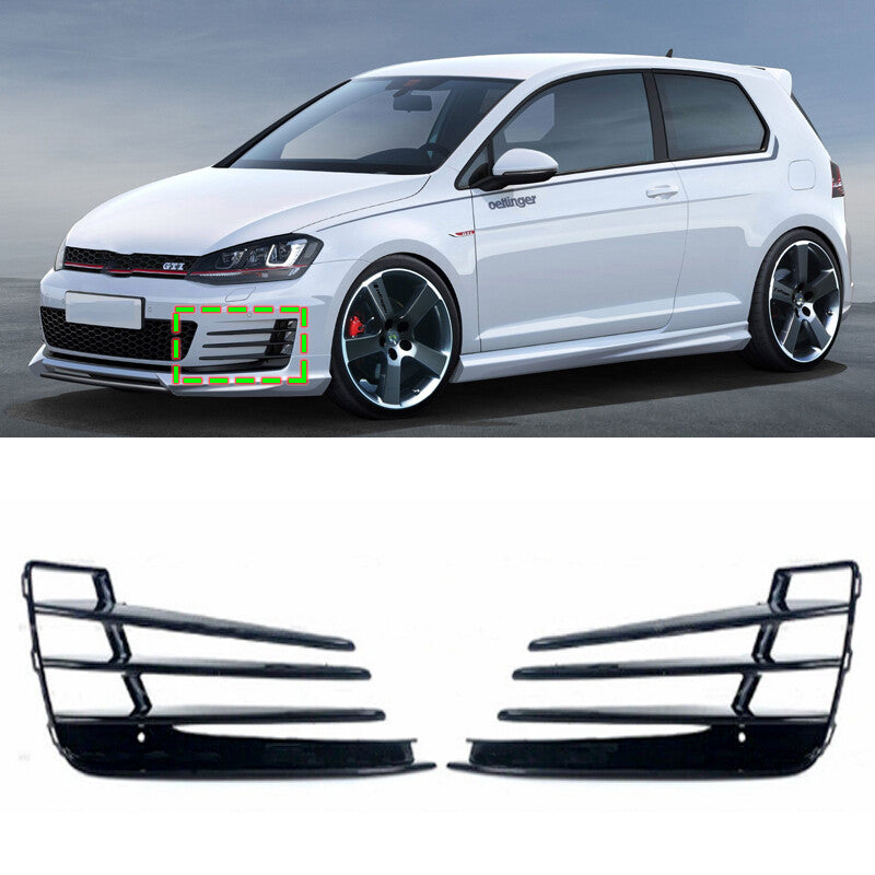 for VW for Golf MK7 GTI 2014-2017 2x Front Fog Light Grille Lower Bumper Grill Cover