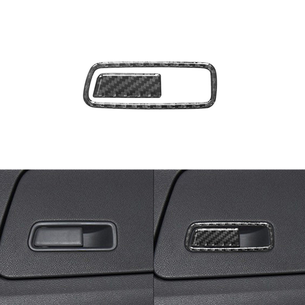 Carbon Fiber Passenger Storage Latch Frame Trim Cover for KIA Sedona 2015-2016