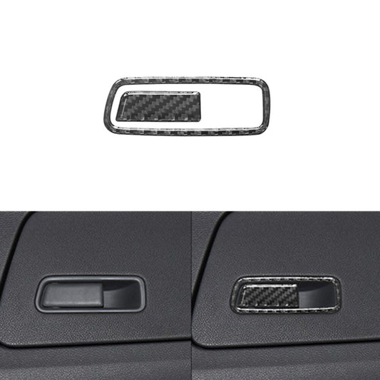 Carbon Fiber Passenger Storage Latch Frame Trim Cover for KIA Sedona 2015-2016