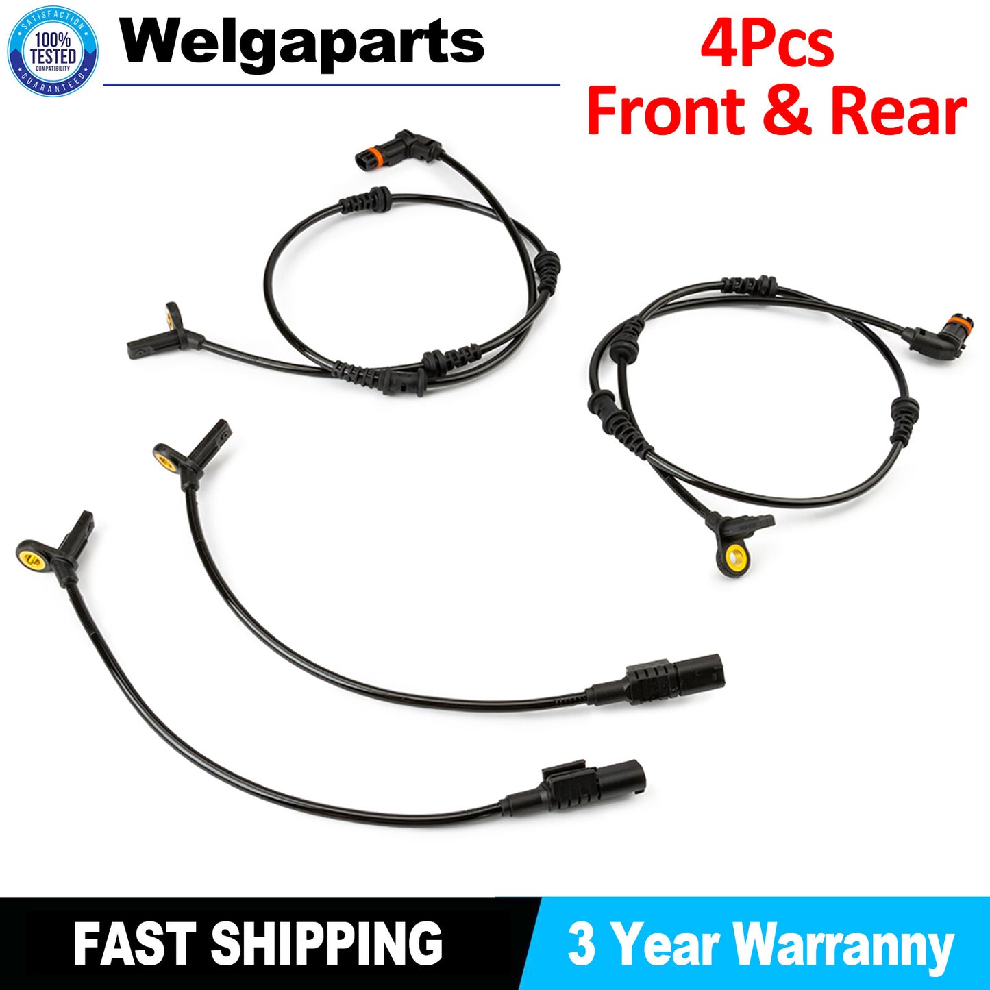 4Pcs Front Rear ABS Wheel Speed Sensor for Mercedes Benz W164 GL ML320 ML350 US