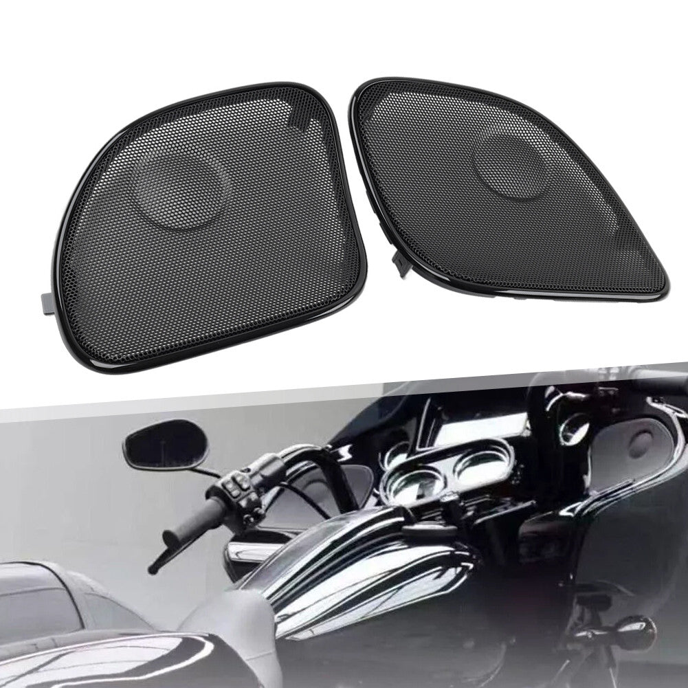 Front Fairing Speaker Grilles Mesh Cover for Harley Road Glide FLTRX 15-23 16 18