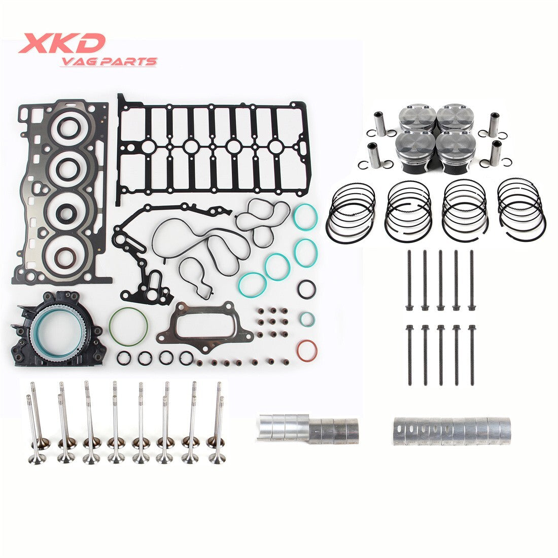 1.2T Piston, Valve, and Gasket Kit for Volkswagen Polo, for Golf , for Jetta CYVD CJZA CJZB CYVA