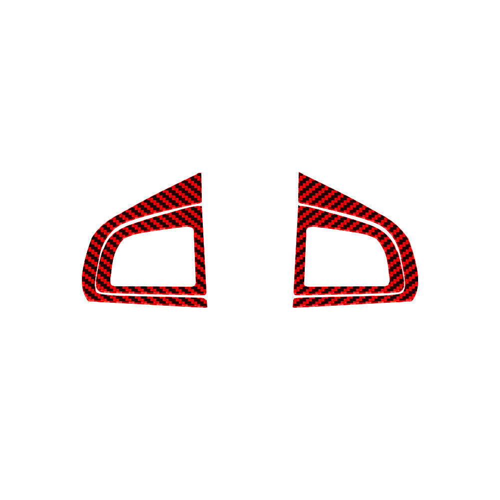 4X Red Carbon Fiber Steering Wheel Buttons Cover Trim for Mazda CX-9 2010-2015