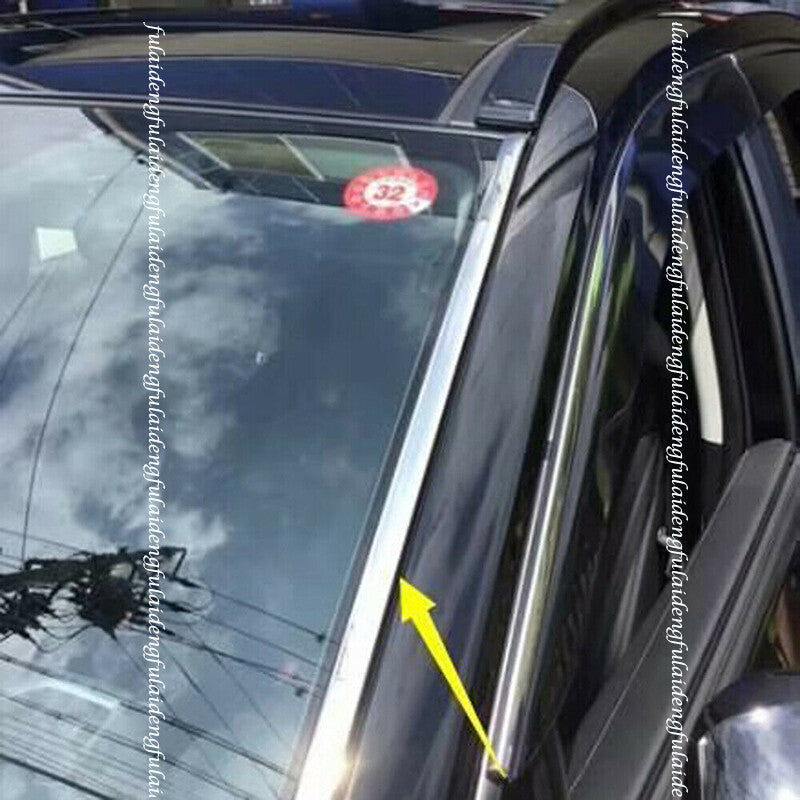 S.Steel Front Window Wind Shield Deflector cover Trim for Toyota RAV4 2019-2024