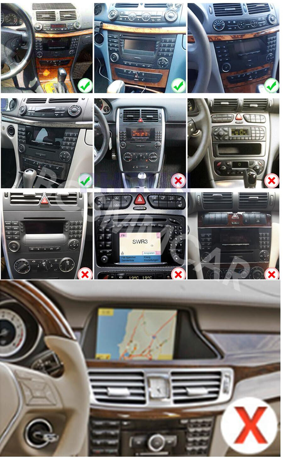 Car Radio For Carplay Touch Screen Fit for Mercedes-Benz W219 CLS350 2001-2011