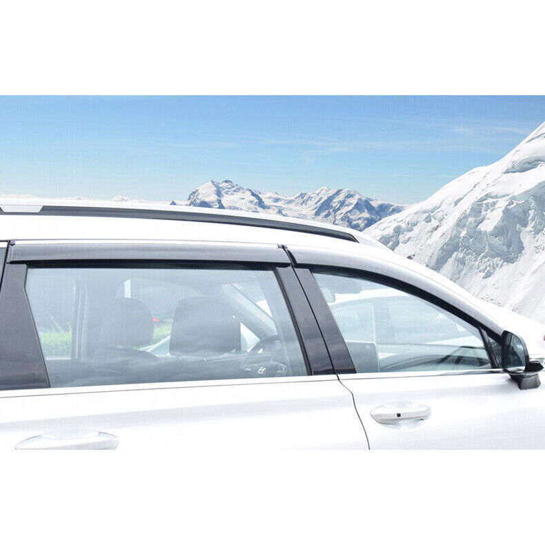 for Hyundai Santa Fe 2019-23 Window Visor Vent Sun Shade Rain Guard Visor Trim4