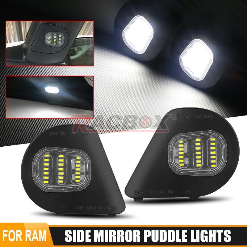 Pair Mirror Puddle Light 24LED Lamp for Dodge for Ram 1500 2500 3500 4500 2010-2019