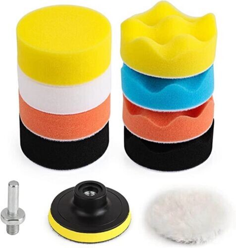 11pcs 6Inch Car Buffing Pads Polishing for Drill Sponge Kit Waxing Foam Polisher