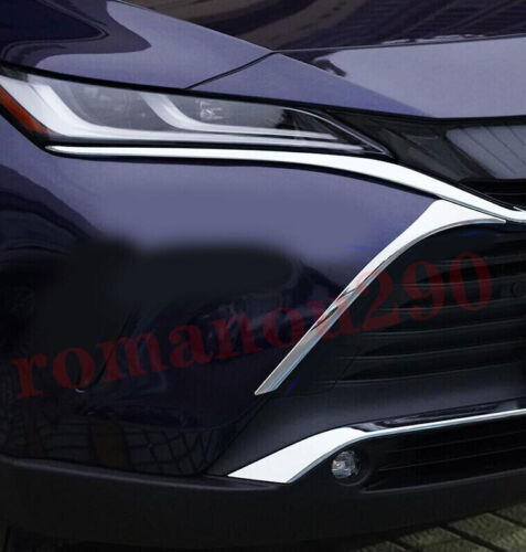 for Toyota Venza 2021-2023 ABS Chrome Front Grille Grill Molding Side Cover Trim