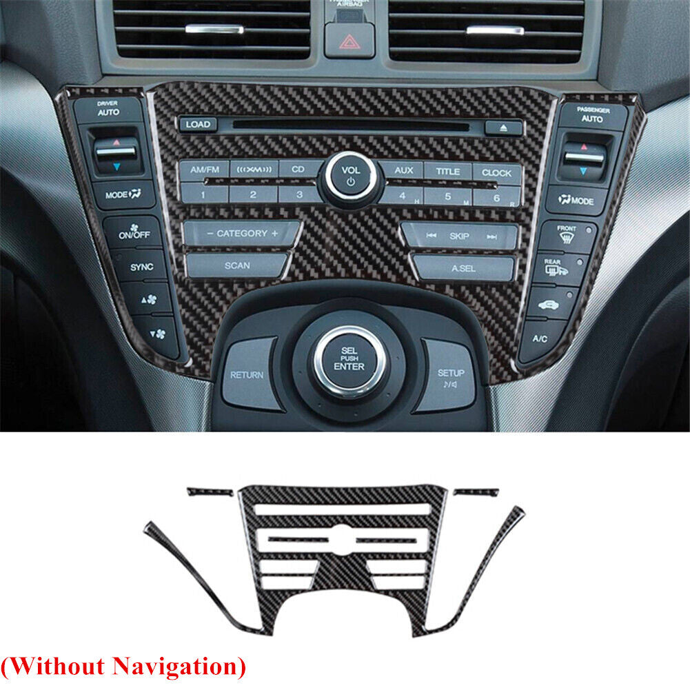 for ACURA TL 2009-2014 Carbon Fiber Center Console Radio Control Panel Cover