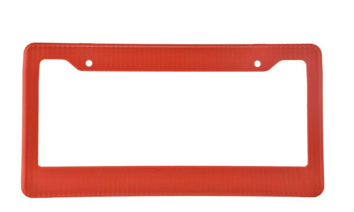 Car license plate frame cover cap trunk red carbon for Alfa Romeo