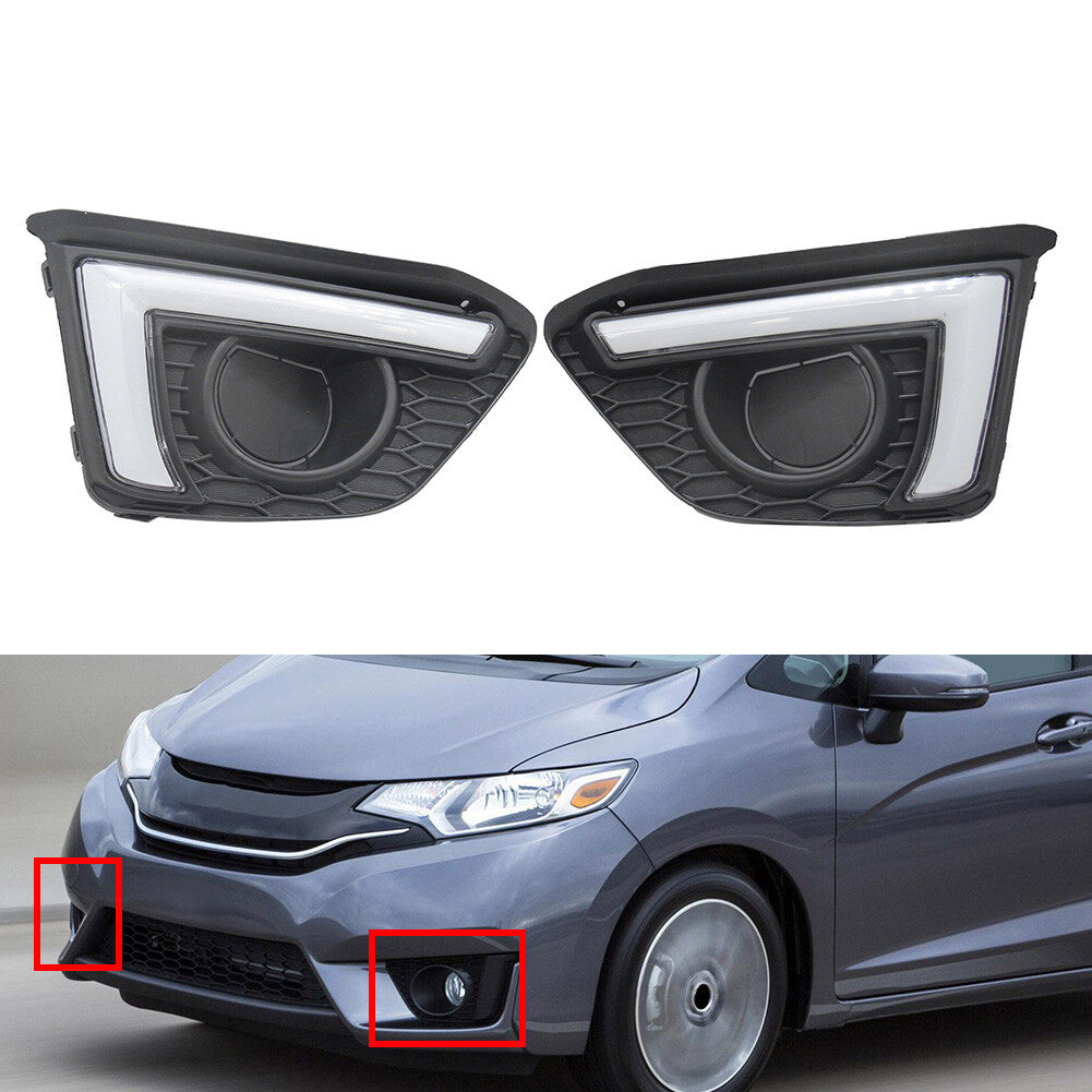 2x LED Daytime Running Lights DRL for Honda For Jazz 2014-2017 2016 2015