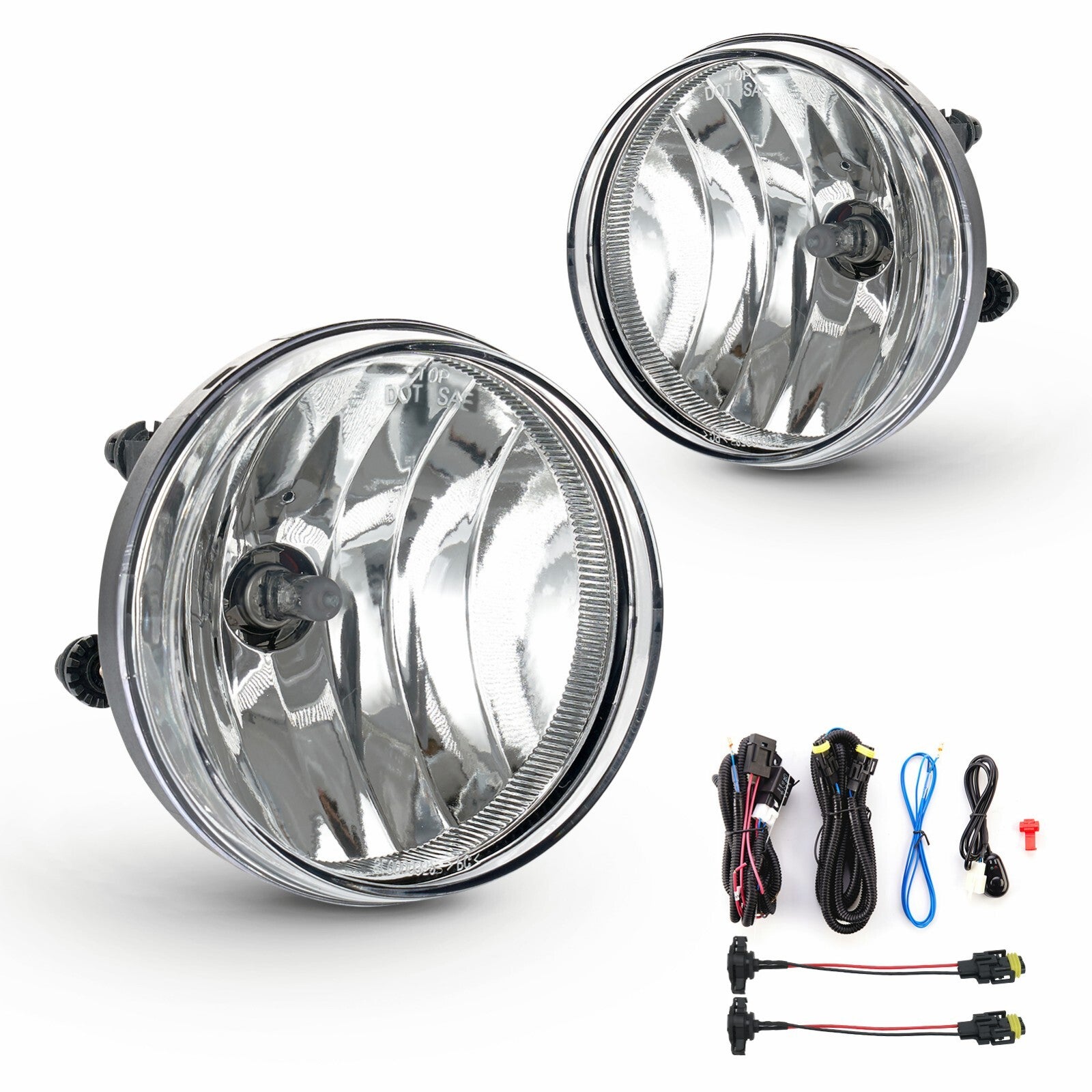 Suitable for 07-13 for GMC for Sierra 1500 and 07-14 for GMC for Sierra 2500 and 3500HD front bumper fog lights.